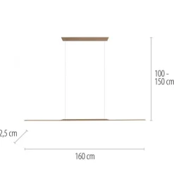 Paul Neuhaus Pendelleuchte PURE Surface bronce 160x25 höhenverstellbar