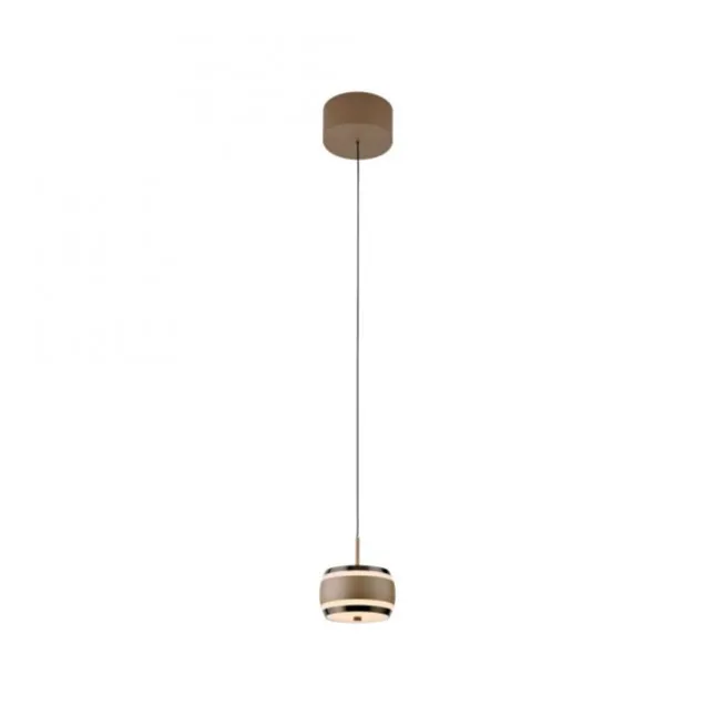 Paul Neuhaus Pendelleuchte PURE Falling Rings, bronce dark chrome