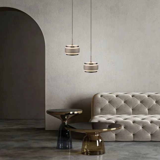 Paul Neuhaus Pendelleuchte PURE Falling Rings, bronce dark chrome