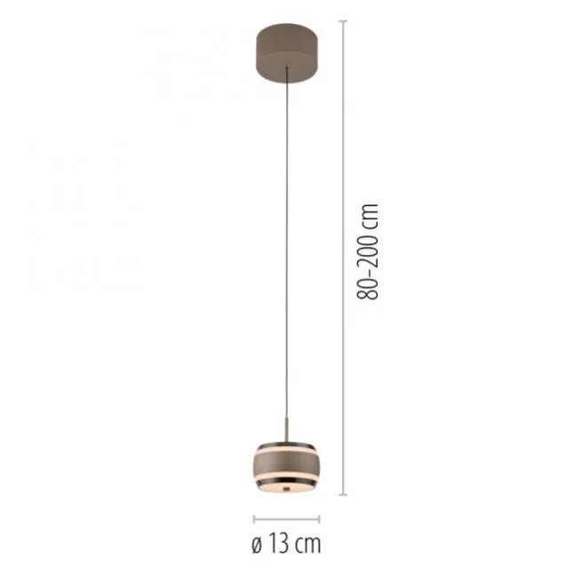 Paul Neuhaus Pendelleuchte PURE Falling Rings, bronce dark chrome