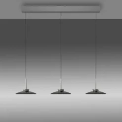 Paul Neuhaus Pendelleuchte PURE Moon platin (grau) höhenverstellbar 3-flammig