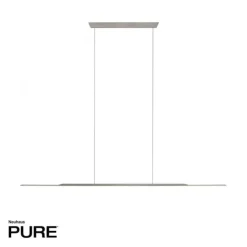 Paul Neuhaus Pendelleuchte PURE Surface platin (grau) 125x25 höhenverstellbar