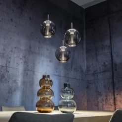 Paul Neuhaus Pendelleuchte PURE E-Infinity mystic grey mit e-Lift Funktion