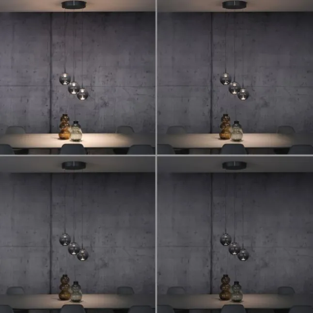 Paul Neuhaus Pendelleuchte PURE E-Infinity mystic grey mit e-Lift Funktion