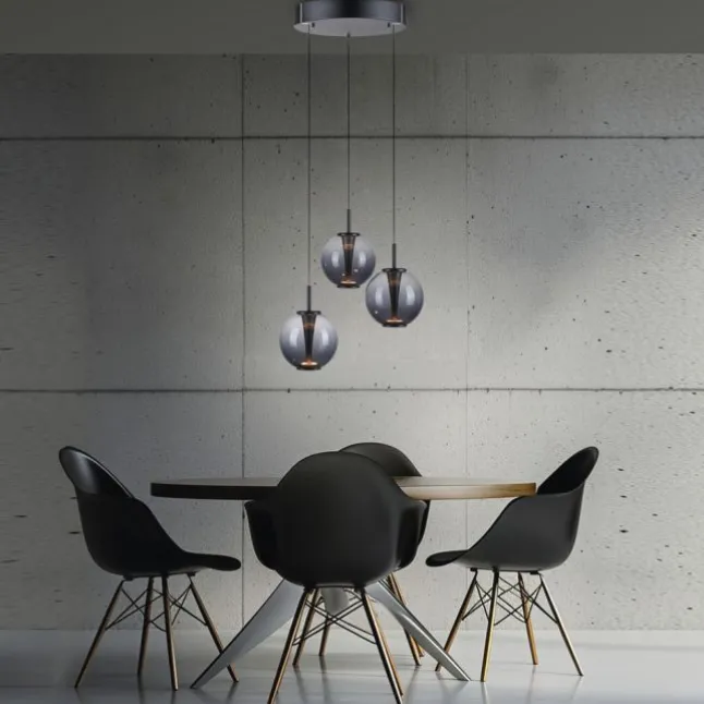 Paul Neuhaus Pendelleuchte PURE E-Infinity mystic grey mit e-Lift Funktion