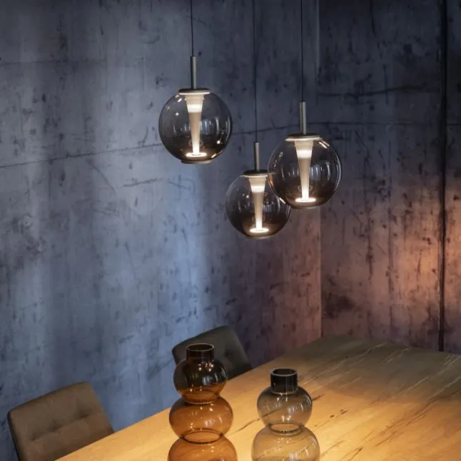 Paul Neuhaus Pendelleuchte PURE E-Infinity mystic grey mit e-Lift Funktion