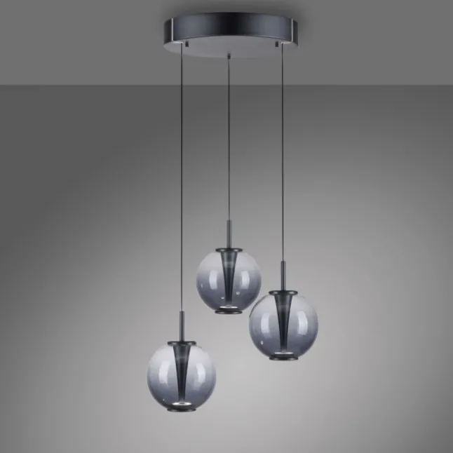 Paul Neuhaus Pendelleuchte PURE E-Infinity mystic grey mit e-Lift Funktion