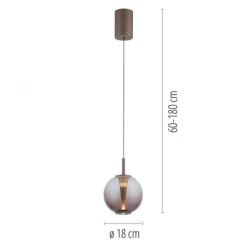 Paul Neuhaus Pendelleuchte PURE Infinity bronce, Comfort Lift Funktion