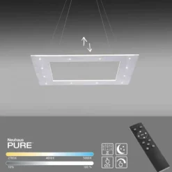 Paul Neuhaus PURE Cosmo LED Pendelleuchte quadratisch Touchdimmer CCT
