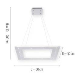 Paul Neuhaus PURE Cosmo LED Pendelleuchte quadratisch Touchdimmer CCT