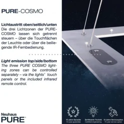Paul Neuhaus PURE Cosmo LED Pendelleuchte quadratisch Touchdimmer CCT