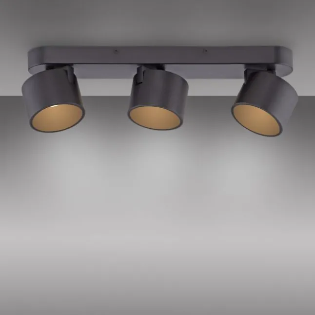 Paul Neuhaus PURE Cup black pearl, 3 flammig, dimmbar, dreh und schwenkbar