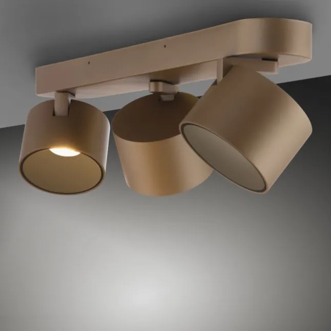 Paul Neuhaus PURE Cup bronce, 3 flammig, dimmbar, dreh und schwenkbar