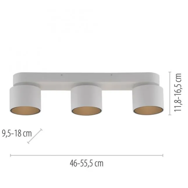 Paul Neuhaus PURE Cup, snow, 3 flammig, dimmbar, dreh und schwenkbar