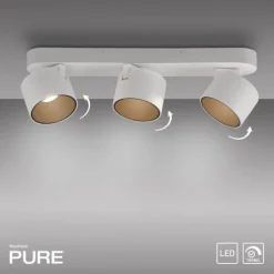 Paul Neuhaus PURE Cup, snow, 3 flammig, dimmbar, dreh und schwenkbar