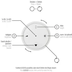 Paul Neuhaus PURE E-Loop, LED Pendelleuchte, bronce
