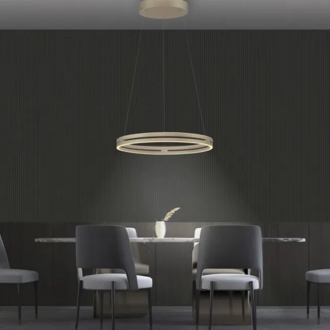 Paul Neuhaus PURE E-Loop, LED Pendelleuchte, bronce