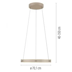 Paul Neuhaus PURE E-Loop, LED Pendelleuchte, bronce