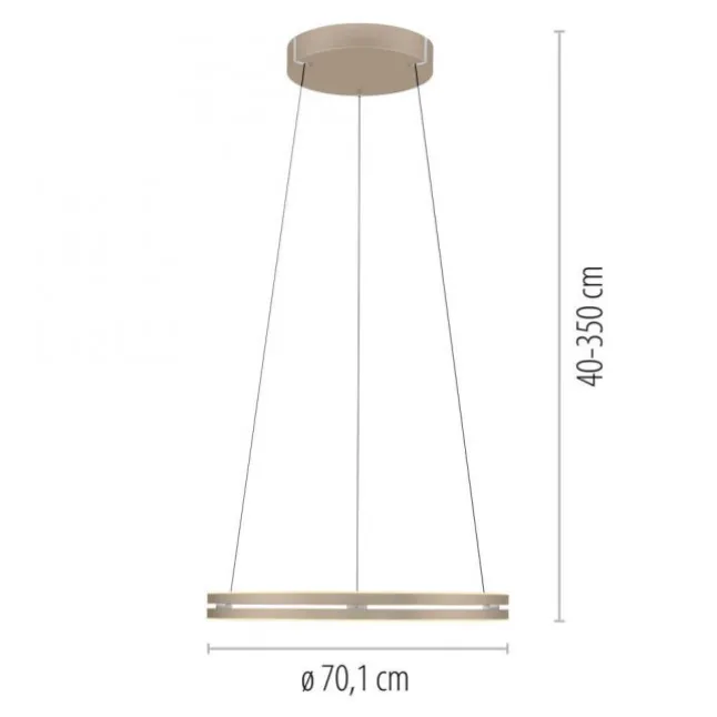 Paul Neuhaus PURE E-Loop, LED Pendelleuchte, bronce