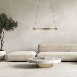 Paul Neuhaus PURE E-Loop, LED Pendelleuchte, bronce