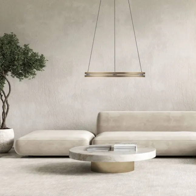 Paul Neuhaus PURE E-Loop, LED Pendelleuchte, bronce