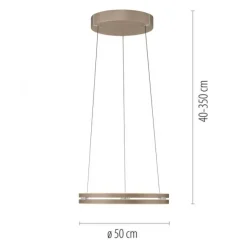 Paul Neuhaus PURE E-Loop, LED Pendelleuchte bronce