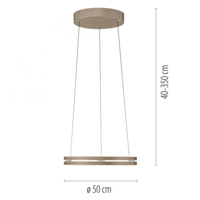 Paul Neuhaus PURE E-Loop, LED Pendelleuchte bronce