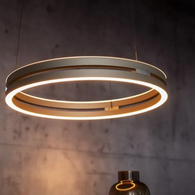 Paul Neuhaus PURE E-Loop, LED Pendelleuchte bronce