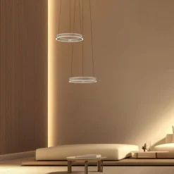 Paul Neuhaus PURE E-Loop, LED Pendelleuchte bronce