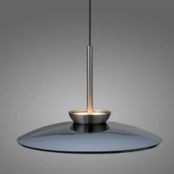 Paul Neuhaus PURE E-Moon Pendelleuchte platin (grau) elektrisch Fernbedienung