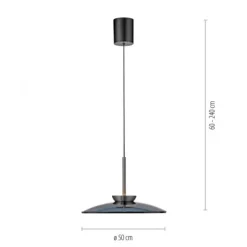 Paul Neuhaus PURE E-Moon Pendelleuchte platin (grau) elektrisch Fernbedienung