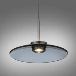 Paul Neuhaus PURE E-Moon Pendelleuchte platin (grau) elektrisch Fernbedienung