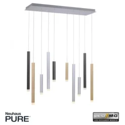 Paul Neuhaus PURE Gemin LED Pendelleuchte aluminium gebürstet 10 flammig