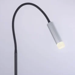 Paul Neuhaus PURE Gemin LED Stehleuchte aluminium gebürstet Schnurschalter