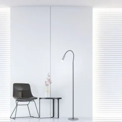 Paul Neuhaus PURE Gemin LED Stehleuchte aluminium gebürstet Schnurschalter