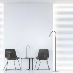 Paul Neuhaus PURE Gemin LED Stehleuchte aluminium gebürstet Schnurschalter