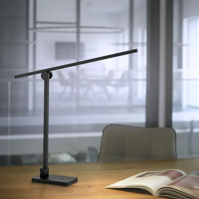 Paul Neuhaus PURE Grafo LED Tischlampe schwarz schwenkbar dimmbar