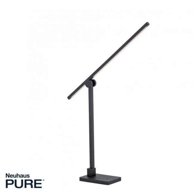 Paul Neuhaus PURE Grafo LED Tischlampe schwarz schwenkbar dimmbar