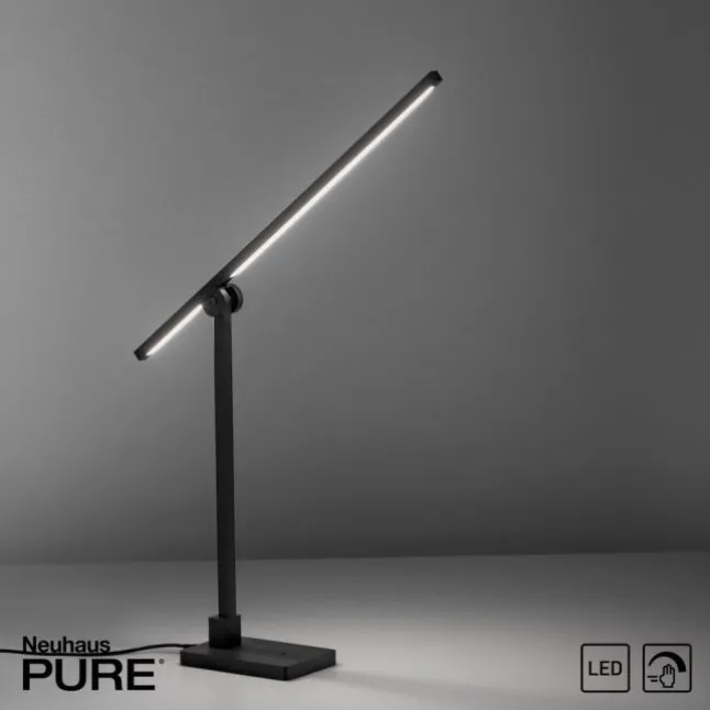 Paul Neuhaus PURE Grafo LED Tischlampe schwarz schwenkbar dimmbar