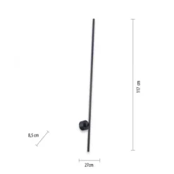 Paul Neuhaus PURE Grafo LED Wandleuchte schwarz schmal schwenkbar 110cm