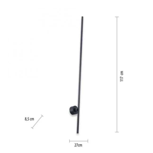 Paul Neuhaus PURE Grafo LED Wandleuchte schwarz schmal schwenkbar 110cm