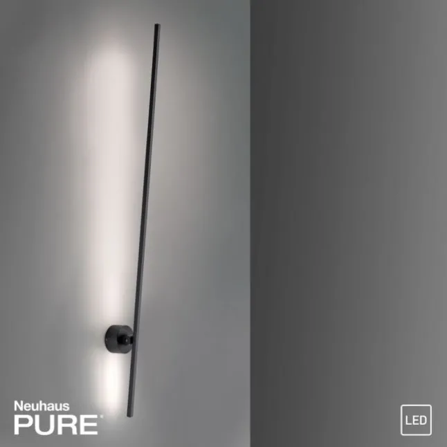 Paul Neuhaus PURE Grafo LED Wandleuchte schwarz schmal schwenkbar 110cm