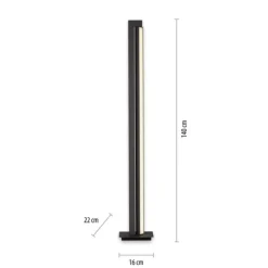 Paul Neuhaus PURE Lines Floor LED Stehleuchte graphite dimmbar drehbar Schalter