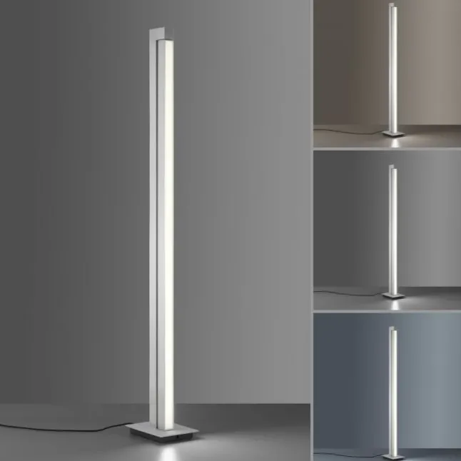 Paul Neuhaus PURE Lines Floor LED Stehleuchte diamond (alu) dimmbar drehbar Schalter