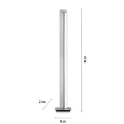 Paul Neuhaus PURE Lines Floor LED Stehleuchte diamond (alu) dimmbar drehbar Schalter