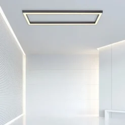 Paul Neuhaus PURE Lines Square LED Deckenleuchte graphite Frame 110x30cm dimmbar