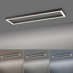 Paul Neuhaus PURE Lines Square LED Deckenleuchte graphite Frame 110x30cm dimmbar