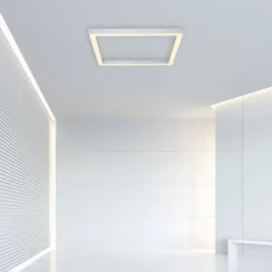 Paul Neuhaus PURE Lines Square LED Deckenleuchte diamond (alu) 55x55cm dimmbar