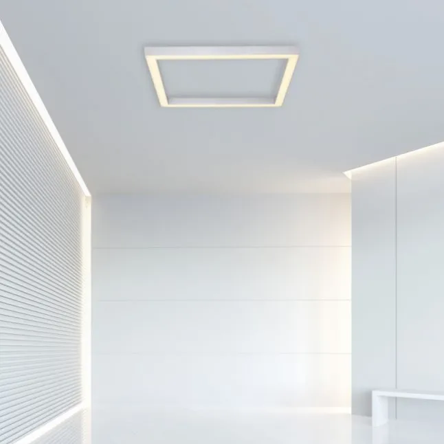 Paul Neuhaus PURE Lines Square LED Deckenleuchte diamond (alu) 55x55cm dimmbar