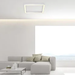Paul Neuhaus PURE Lines Square LED Deckenleuchte diamond (alu) 55x55cm dimmbar